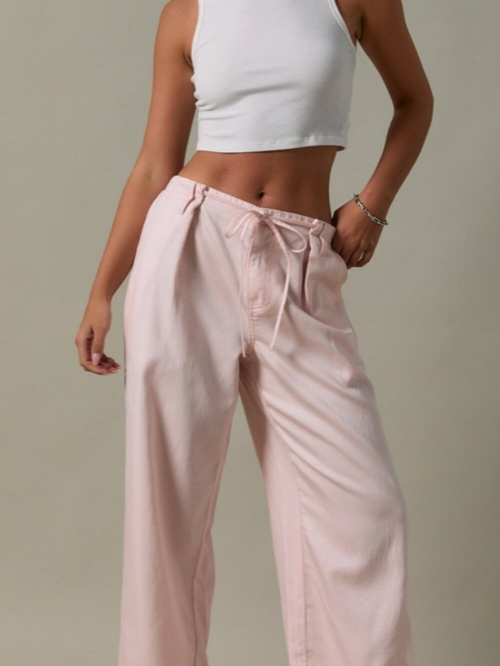 {NEW ARRIVAL} Boyfriend Fit Denim Lounge Pants | Pink